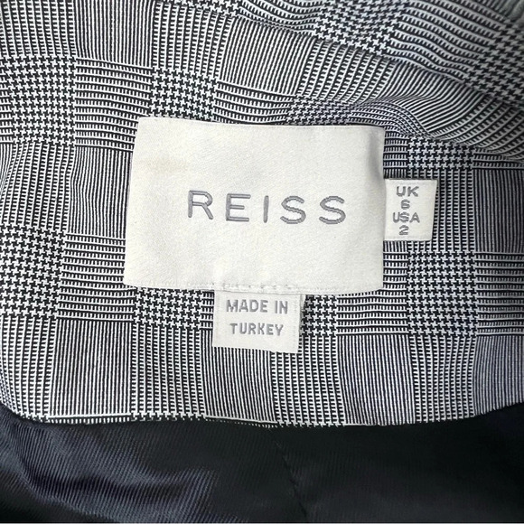 Reiss Plaid Blazer Jacket Gray Size 2 - Picture 5 of 6